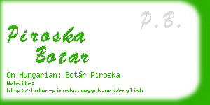 piroska botar business card